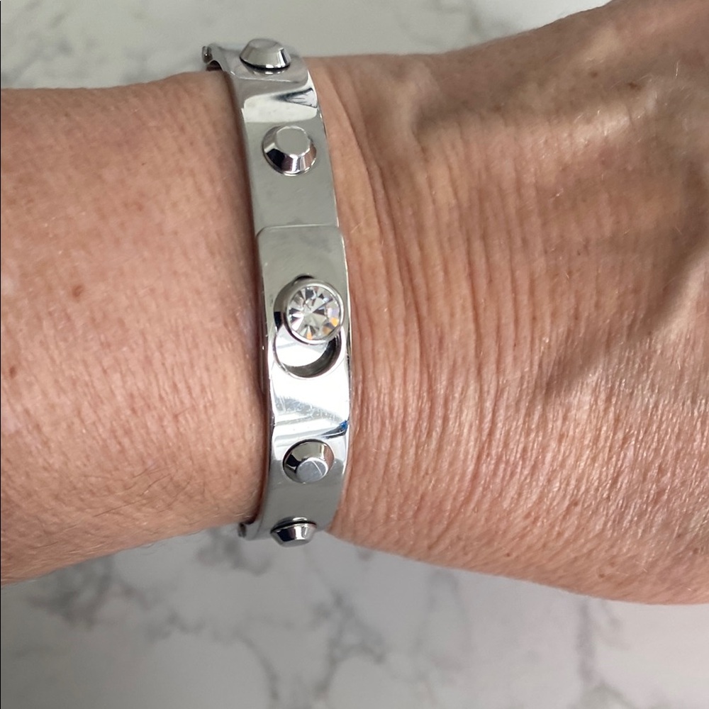 Michael Kors Silver Bracelet with Screw Motifs